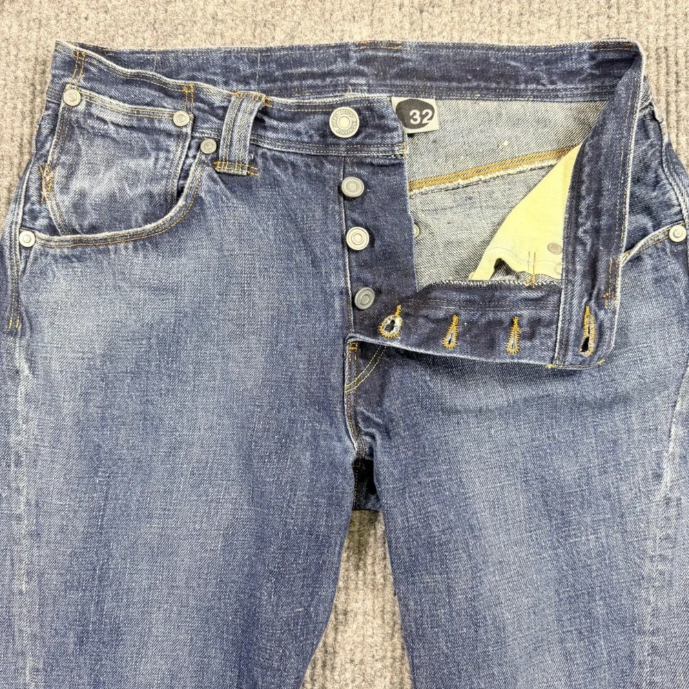 Levis Engineered Jeans Mens 32x32 Denim Straight Leg Twisted Seam Button Fly - Picture 3 of 14